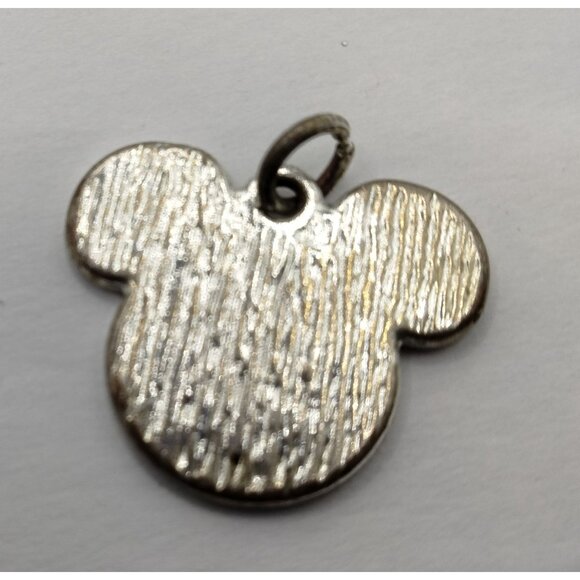 Mickey Mouse Head Pendant Charm blue White Abstract Floral Pattern - Picture 2 of 3